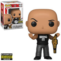 WWE The Rock with Championship Belt Pop! Vinyl Figure - Entertainment Earth Exclusive #91